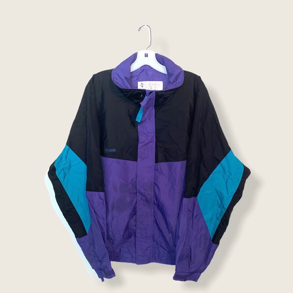 Multi Color Retro Columbia Windbreaker/ Jacket